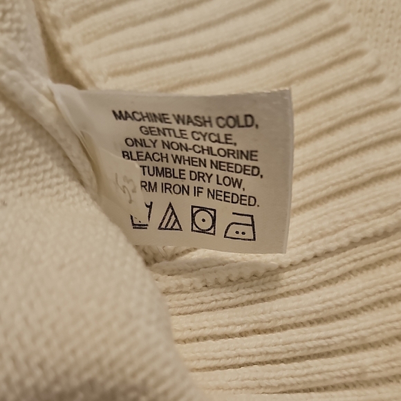 U.S. Polo Assn. Unisex Vintage YTK Off-White Zip-Up Sweater Large - Picture 14 of 14